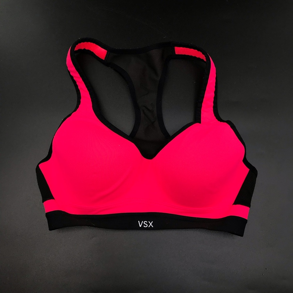VSX Victoria’s Secret Razorback sports bra red and black size 32B
